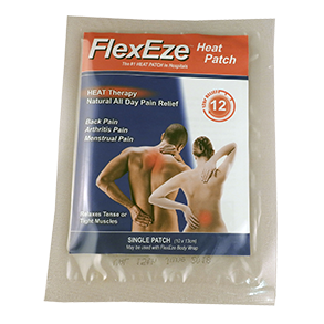 FlexEze Heat Patch is disposable and convenient lasting up to 12 hours, and is proven to be as effective as Panadol in relieving acute pain.